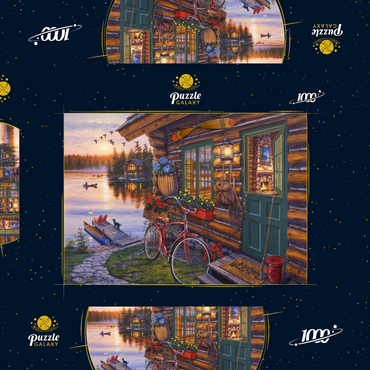 Darstellung des Puzzle Motivs Cabin Bike 1000 Puzzle Schachtel 3D Modell