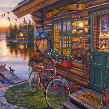 Darstellung des Puzzle Motivs Cabin Bike 200 Puzzle 3D Modell