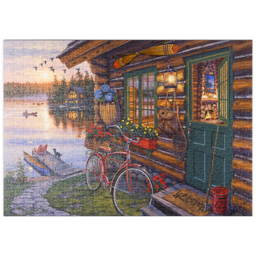 Darstellung des Puzzle Motivs puzzleplate Cabin Bike 500 Puzzle