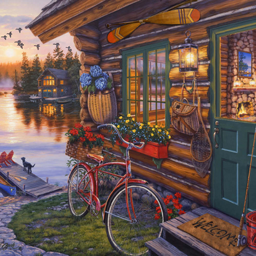 Darstellung des Puzzle Motivs Cabin Bike 500 Puzzle 3D Modell