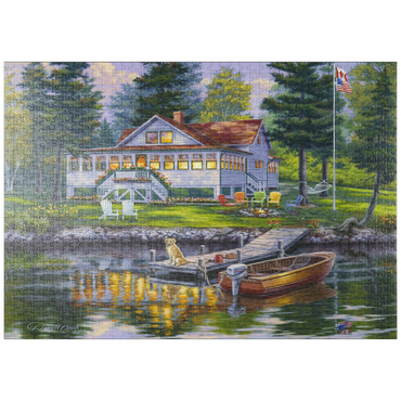 Darstellung des Puzzle Motivs puzzleplate Cottage 1000 Puzzle