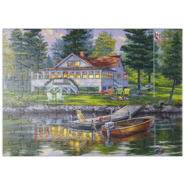 Darstellung des Puzzle Motivs puzzleplate Cottage 100 Puzzle