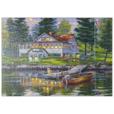 Darstellung des Puzzle Motivs puzzleplate Cottage 500 Puzzle