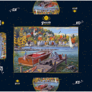 Darstellung des Puzzle Motivs Fish Creek 100 Puzzle Schachtel 3D Modell