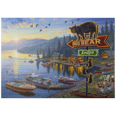 Darstellung des Puzzle Motivs puzzleplate Big Bear Lodge 1000 Puzzle
