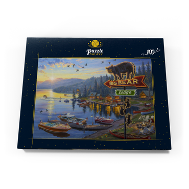 Darstellung des Puzzle Motivs Big Bear Lodge 100 Puzzle Schachtel Ansicht3