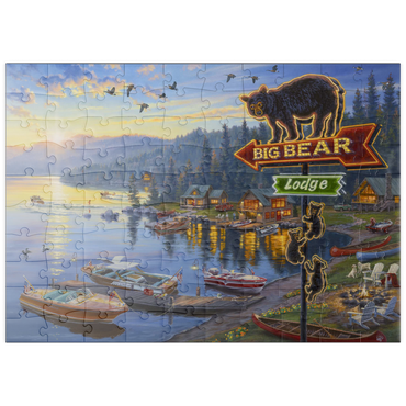 Darstellung des Puzzle Motivs puzzleplate Big Bear Lodge 100 Puzzle