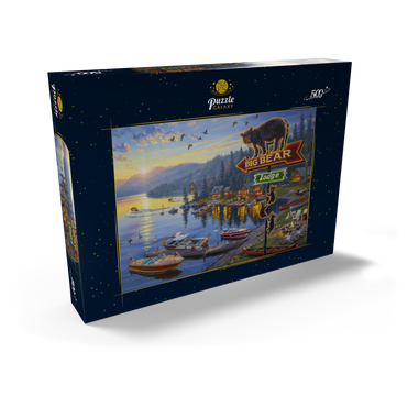 Darstellung des Puzzle Motivs Big Bear Lodge 500 Puzzle Schachtel Ansicht2