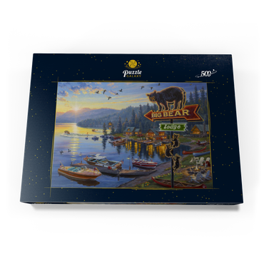 Darstellung des Puzzle Motivs Big Bear Lodge 500 Puzzle Schachtel Ansicht3