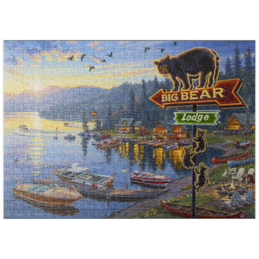 Darstellung des Puzzle Motivs puzzleplate Big Bear Lodge 500 Puzzle