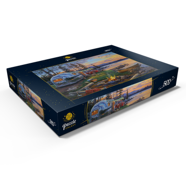 Darstellung des Puzzle Motivs Happy Campers 500 Puzzle Schachtel Ansicht1