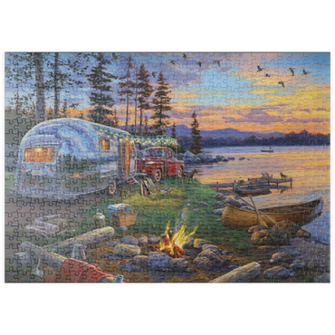 Darstellung des Puzzle Motivs puzzleplate Happy Campers 500 Puzzle