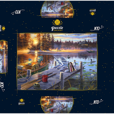 Darstellung des Puzzle Motivs Magic Morning 100 Puzzle Schachtel 3D Modell