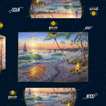 Darstellung des Puzzle Motivs Sun Set Cruise 1000 Puzzle Schachtel 3D Modell