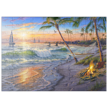 Darstellung des Puzzle Motivs puzzleplate Sun Set Cruise 100 Puzzle