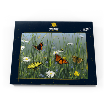 Darstellung des Puzzle Motivs Wildflowers & Butterflies 200 Puzzle Schachtel Ansicht3