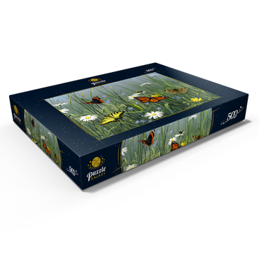 Darstellung des Puzzle Motivs Wildflowers & Butterflies 500 Puzzle Schachtel Ansicht1