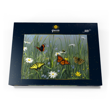 Darstellung des Puzzle Motivs Wildflowers & Butterflies 500 Puzzle Schachtel Ansicht3