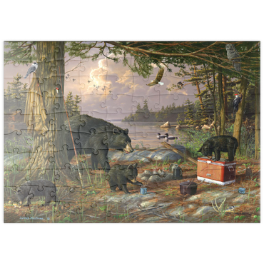 Darstellung des Puzzle Motivs puzzleplate Breakfast-Time Bears 100 Puzzle