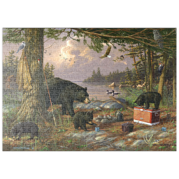 Darstellung des Puzzle Motivs puzzleplate Breakfast-Time Bears 500 Puzzle