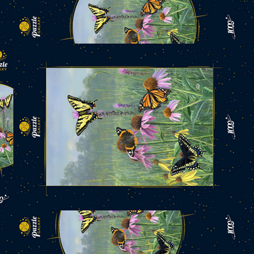 Darstellung des Puzzle Motivs Schmetterlinge im Sommergarten 1000 Puzzle Schachtel 3D Modell