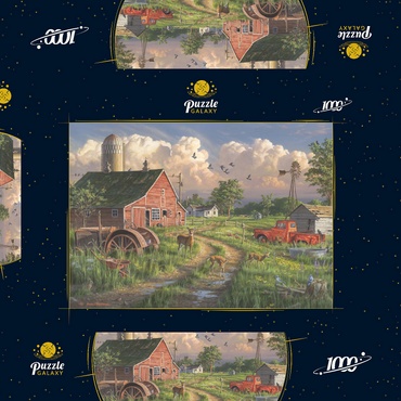 Darstellung des Puzzle Motivs New Life at the Old Farm 1000 Puzzle Schachtel 3D Modell