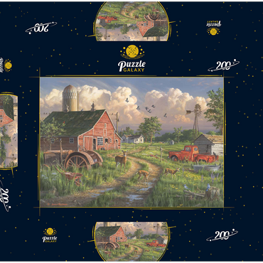 Darstellung des Puzzle Motivs New Life at the Old Farm 200 Puzzle Schachtel 3D Modell