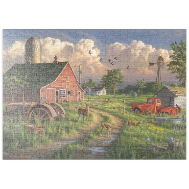 Darstellung des Puzzle Motivs puzzleplate New Life at the Old Farm 500 Puzzle