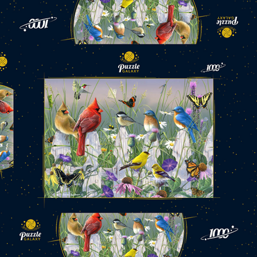 Darstellung des Puzzle Motivs Meadow Menagerie 1000 Puzzle Schachtel 3D Modell