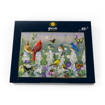 Darstellung des Puzzle Motivs Meadow Menagerie 100 Puzzle Schachtel Ansicht3