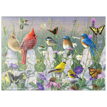 Darstellung des Puzzle Motivs puzzleplate Meadow Menagerie 100 Puzzle