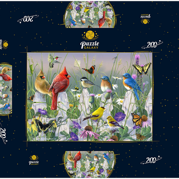 Darstellung des Puzzle Motivs Meadow Menagerie 200 Puzzle Schachtel 3D Modell