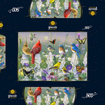 Darstellung des Puzzle Motivs Meadow Menagerie 500 Puzzle Schachtel 3D Modell