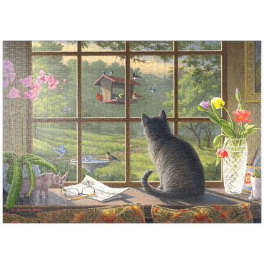 Darstellung des Puzzle Motivs puzzleplate Birdwatching 1000 Puzzle