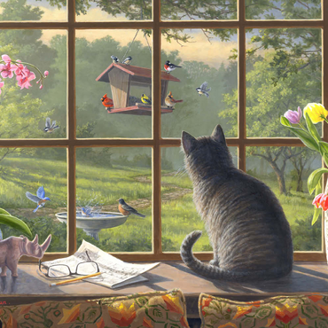 Darstellung des Puzzle Motivs Birdwatching 200 Puzzle 3D Modell