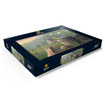 Darstellung des Puzzle Motivs Daybreak Bluebirds 200 Puzzle Schachtel Ansicht1
