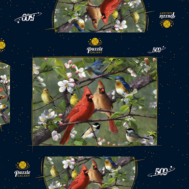 Darstellung des Puzzle Motivs Songbirds 500 Puzzle Schachtel 3D Modell