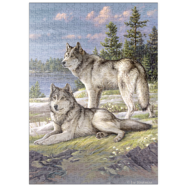 Darstellung des Puzzle Motivs puzzleplate Wolfsruhe am Seeufer 500 Puzzle