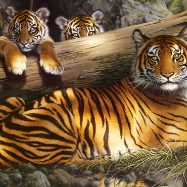 Darstellung des Puzzle Motivs Quiet Fire 100 Puzzle 3D Modell