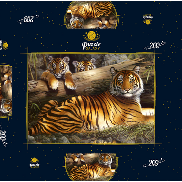 Darstellung des Puzzle Motivs Quiet Fire 200 Puzzle Schachtel 3D Modell