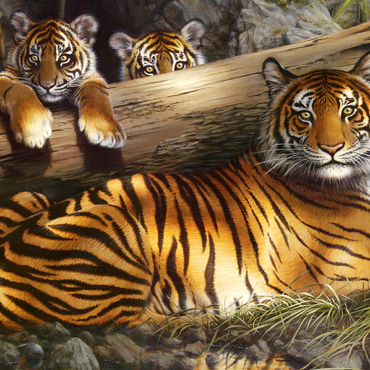 Darstellung des Puzzle Motivs Quiet Fire 500 Puzzle 3D Modell