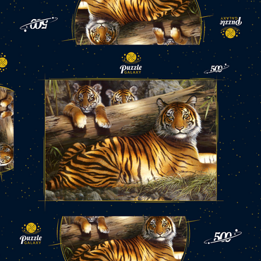 Darstellung des Puzzle Motivs Quiet Fire 500 Puzzle Schachtel 3D Modell