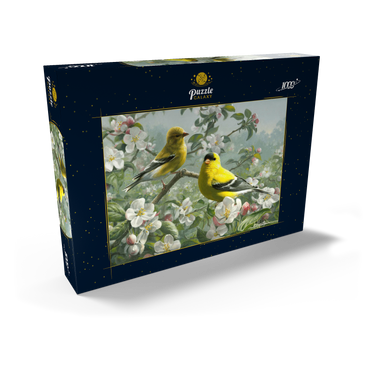 Darstellung des Puzzle Motivs Orchard Goldfinch 1000 Puzzle Schachtel Ansicht2