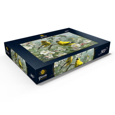 Darstellung des Puzzle Motivs Orchard Goldfinch 500 Puzzle Schachtel Ansicht1