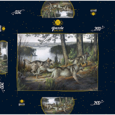 Darstellung des Puzzle Motivs Ridge Runners 200 Puzzle Schachtel 3D Modell