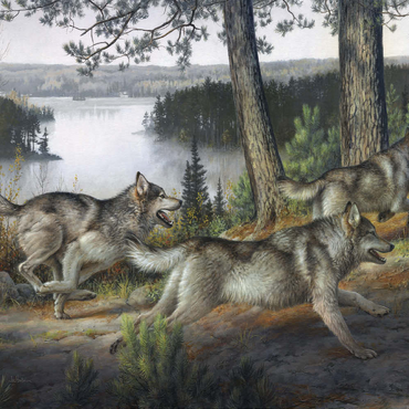 Darstellung des Puzzle Motivs Ridge Runners 500 Puzzle 3D Modell