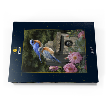 Darstellung des Puzzle Motivs Garten-Hüttensänger 1000 Puzzle Schachtel Ansicht3