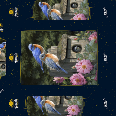 Darstellung des Puzzle Motivs Garten-Hüttensänger 1000 Puzzle Schachtel 3D Modell