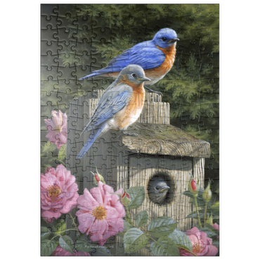 Darstellung des Puzzle Motivs puzzleplate Garten-Hüttensänger 200 Puzzle