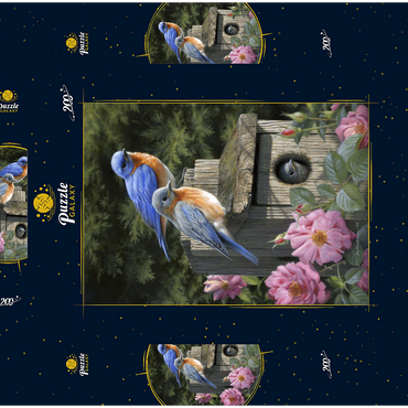 Darstellung des Puzzle Motivs Garten-Hüttensänger 200 Puzzle Schachtel 3D Modell